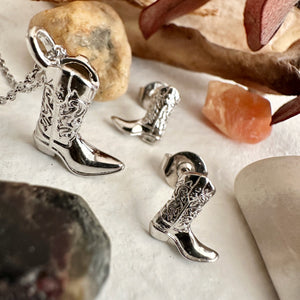 Dolly Cowboy Boot Charm Necklace