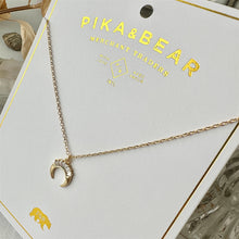 Load image into Gallery viewer, Khonsu Crescent Moon Charm Necklace - Gold
