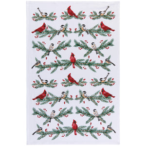 Bakers Floursack Dishtowel Set Of 3 - Birds And Boughs
