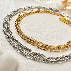 Nanaimo Triple Layer Textured Chain Bracelet