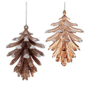 Natural Brown Pinecone Ornament - 2 Assorted