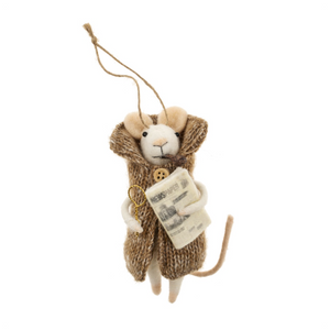 Newspaper Nelson Mouse Holiday Ornament