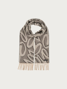 Love Heart Design Cashmink Scarf - Morning Grey