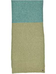 Block Pattern Knitted Scarf - Powder Mint