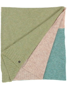 Block Pattern Knitted Scarf - Powder Mint