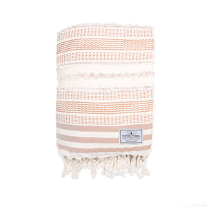 Ophelia Throw - Camel Stripe