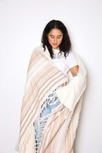 Load image into Gallery viewer, Ophelia Fleece Throw - Camel Stripe
