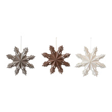 Load image into Gallery viewer, Paper Snowflake Ornament 9"
