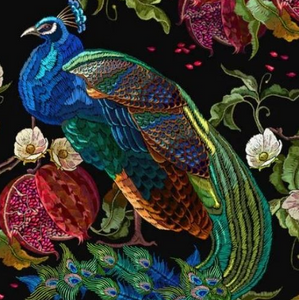 Peacock Decoupage Paper - 2 Sizes