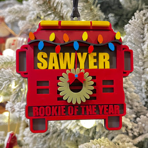 Personalized Fire Truck Ornament