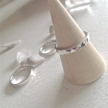 Load image into Gallery viewer, Phaesto Hammered Band Ring - Sterling Silver
