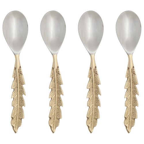 Plume Gold Spoons - Set of 4