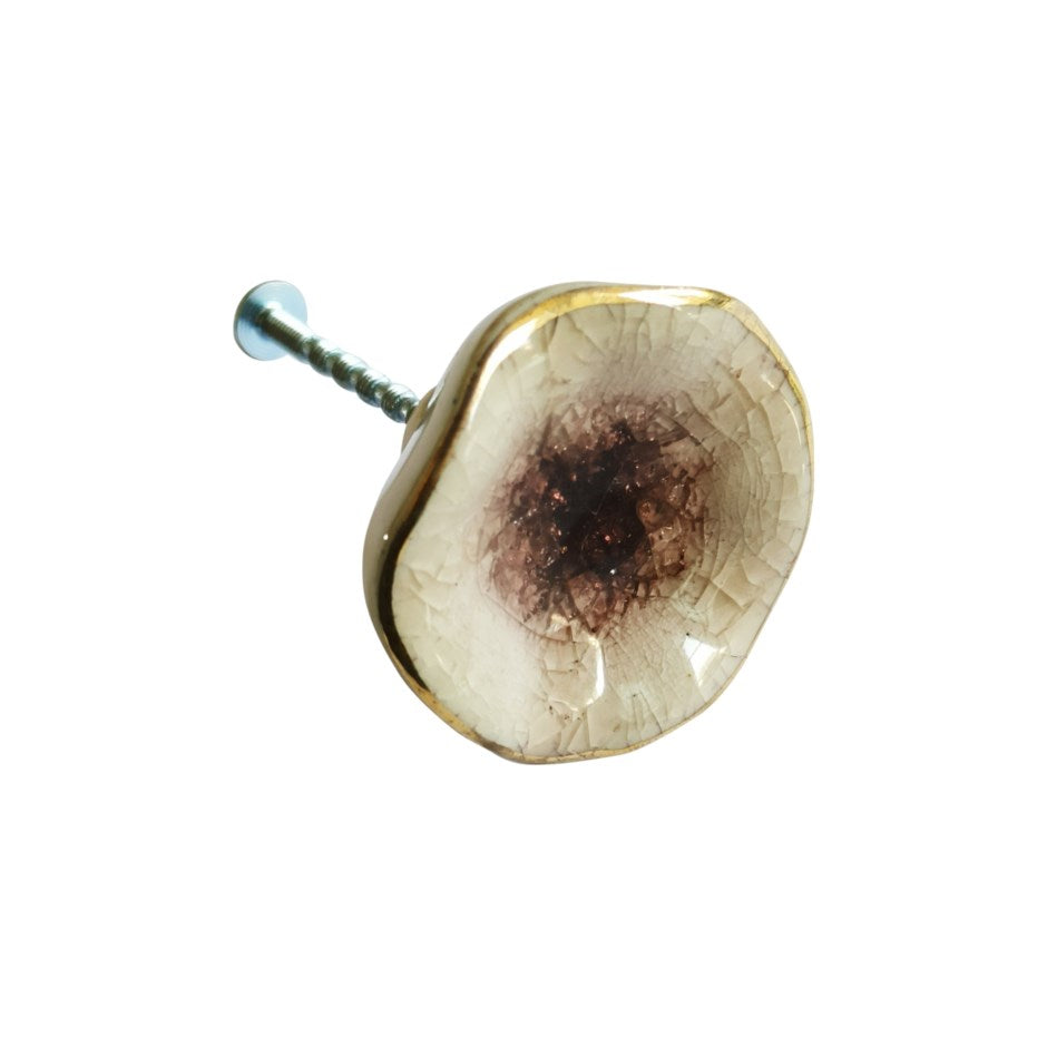 Poppy Flower Ceramic Knob