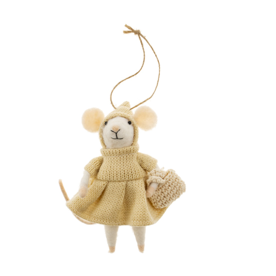 Prairie Penelope Mouse Holiday Ornament