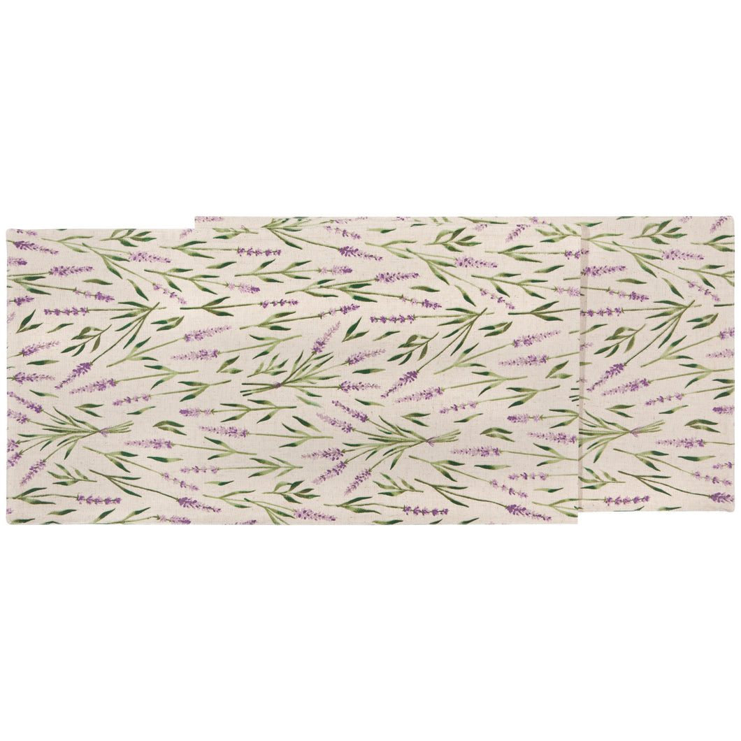 Printed Table Runner - Lavender