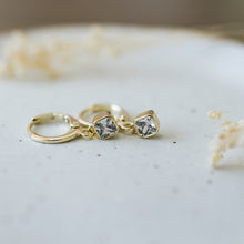 Load image into Gallery viewer, Prism Hoops, Gold - Clear
