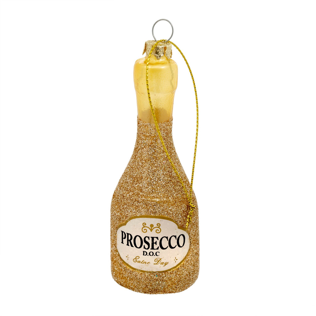 Prosecco Party Ornament, Gold