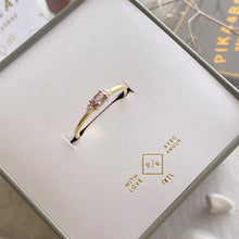 Load image into Gallery viewer, Cambridge Light Pink Baguette Ring - Gold Vermeil
