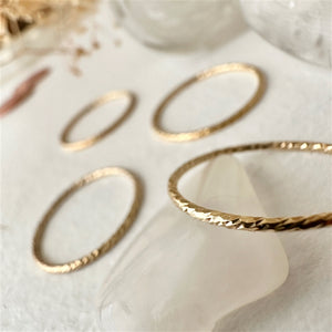 Nicks Tiny Textured Ring - 14K Gold Fill