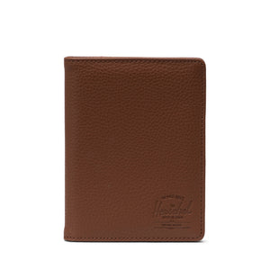Raynor Vegan Leather Passport Holder - Saddle Brown