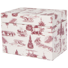 Load image into Gallery viewer, Recipe Card Box - Winter Toile
