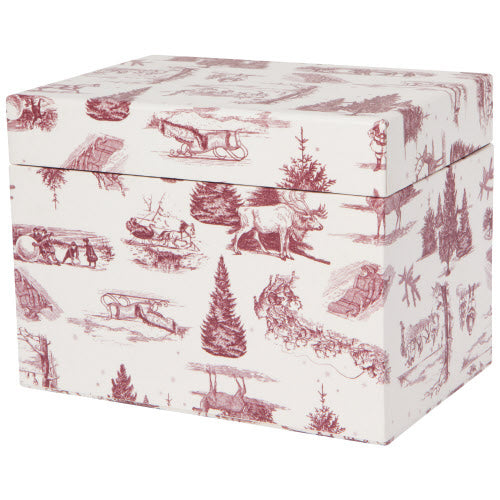 Recipe Card Box - Winter Toile