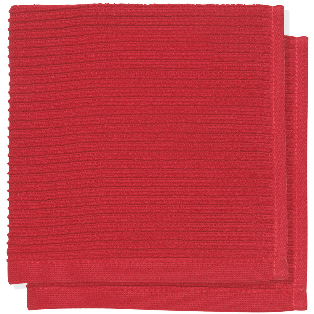 Ripple Dishcloths Set of 2 - Red