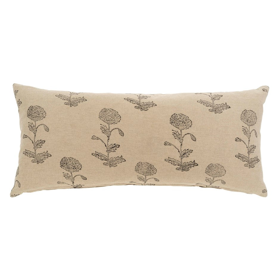 Rosa Block Print Pillow, 14x31