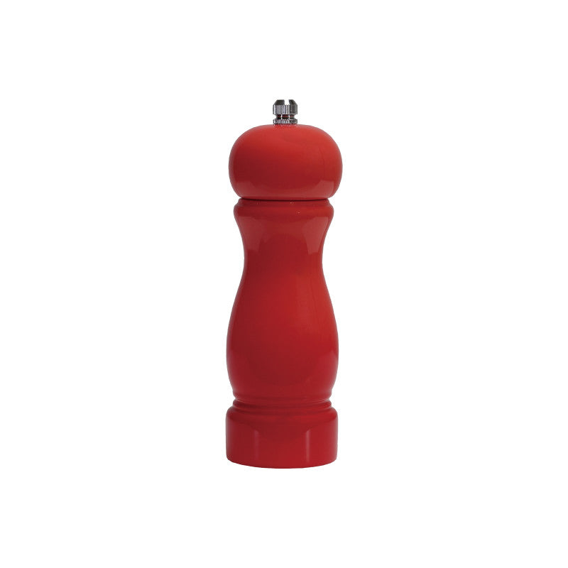 Rubberwood Salt & Pepper Mill - Red