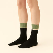 Load image into Gallery viewer, Barnet Ribbed Crew Socks with Stripe Detail
