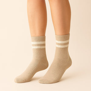 Bettega Classic Crew Socks with Stripe Detail