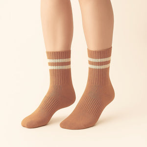 Bettega Classic Crew Socks with Stripe Detail