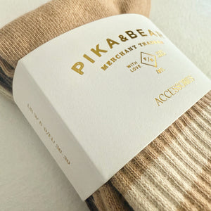 Bettega Classic Crew Socks with Stripe Detail