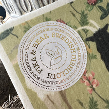Load image into Gallery viewer, Swedish Dish Cloth - Totes Ma Goats Goats &amp; Flowers
