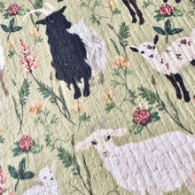 Load image into Gallery viewer, Swedish Dish Cloth - Totes Ma Goats Goats &amp; Flowers

