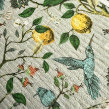 Load image into Gallery viewer, Swedish Dish Cloth - Jacobean Hummingbird &amp; Flower

