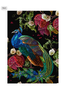 Peacock Decoupage Paper - 2 Sizes