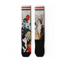 Load image into Gallery viewer, Knee High Compression Socks - Meow
