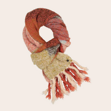 Load image into Gallery viewer, Checked Scarf XL Fringes - Safari Green

