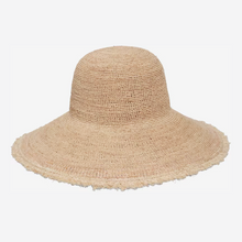 Load image into Gallery viewer, Wide Brim Raffia Straw Bell Hat - Pepper White
