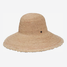 Load image into Gallery viewer, Wide Brim Raffia Straw Bell Hat - Pepper White
