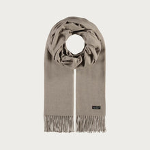 Load image into Gallery viewer, Wide Single Coloured Cashmink Scarf - Greige
