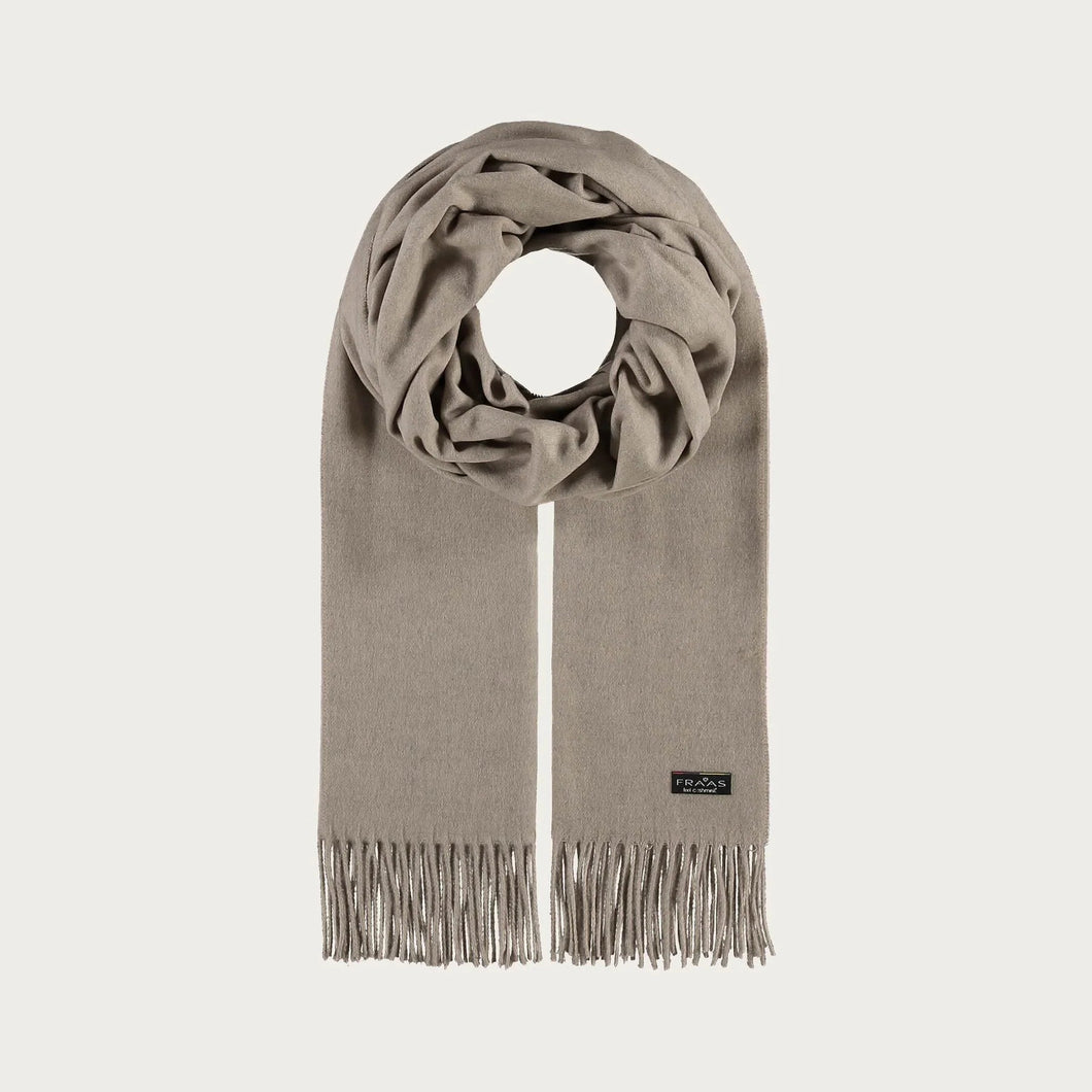 Wide Single Coloured Cashmink Scarf - Greige