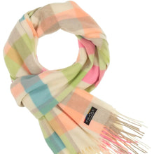 Load image into Gallery viewer, Small Check Design Cashmink Scarf - Marshmallow
