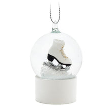 Load image into Gallery viewer, Small Figure Skate Snow Globe Ornament
