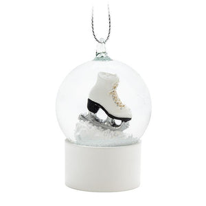 Small Figure Skate Snow Globe Ornament