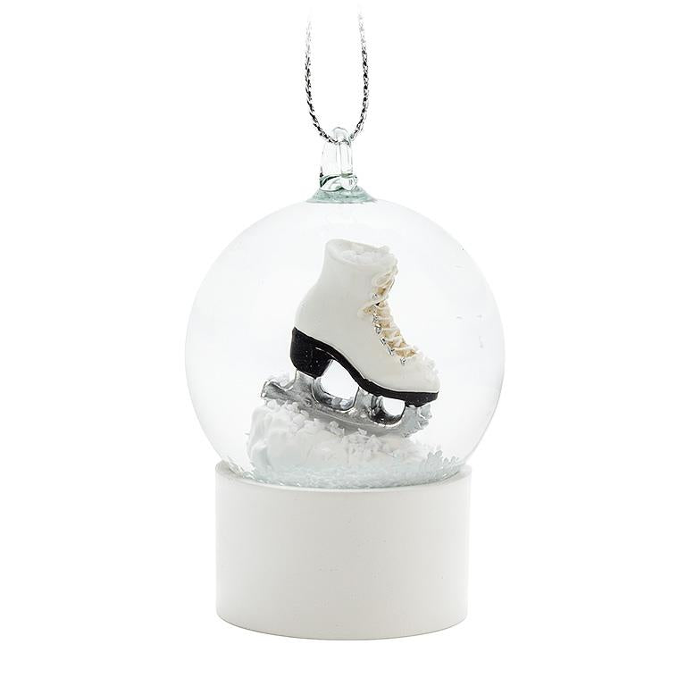 Small Figure Skate Snow Globe Ornament