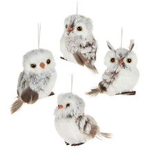 Load image into Gallery viewer, Small Fluffy Owl Ornament
