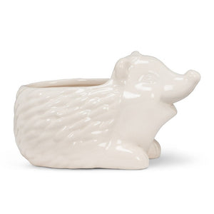 Small Hedgehog Planter - White