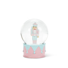 Load image into Gallery viewer, Small Pastel Nutcracker Snow Globe - Pink/Blue
